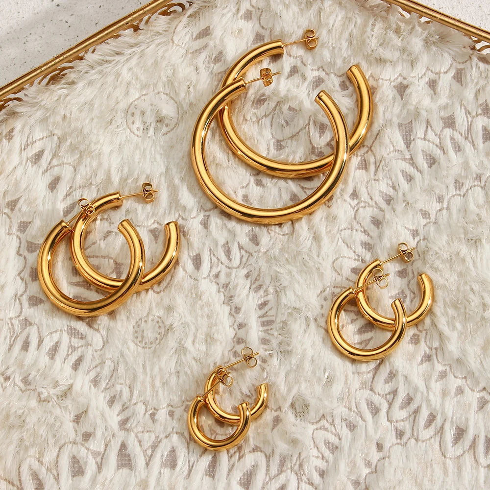 Gold Plated Hoop Earrings