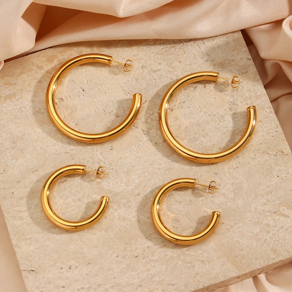 Gold Plated Hoop Earrings