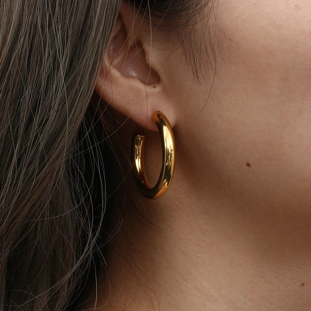 Gold Plated Hoop Earrings