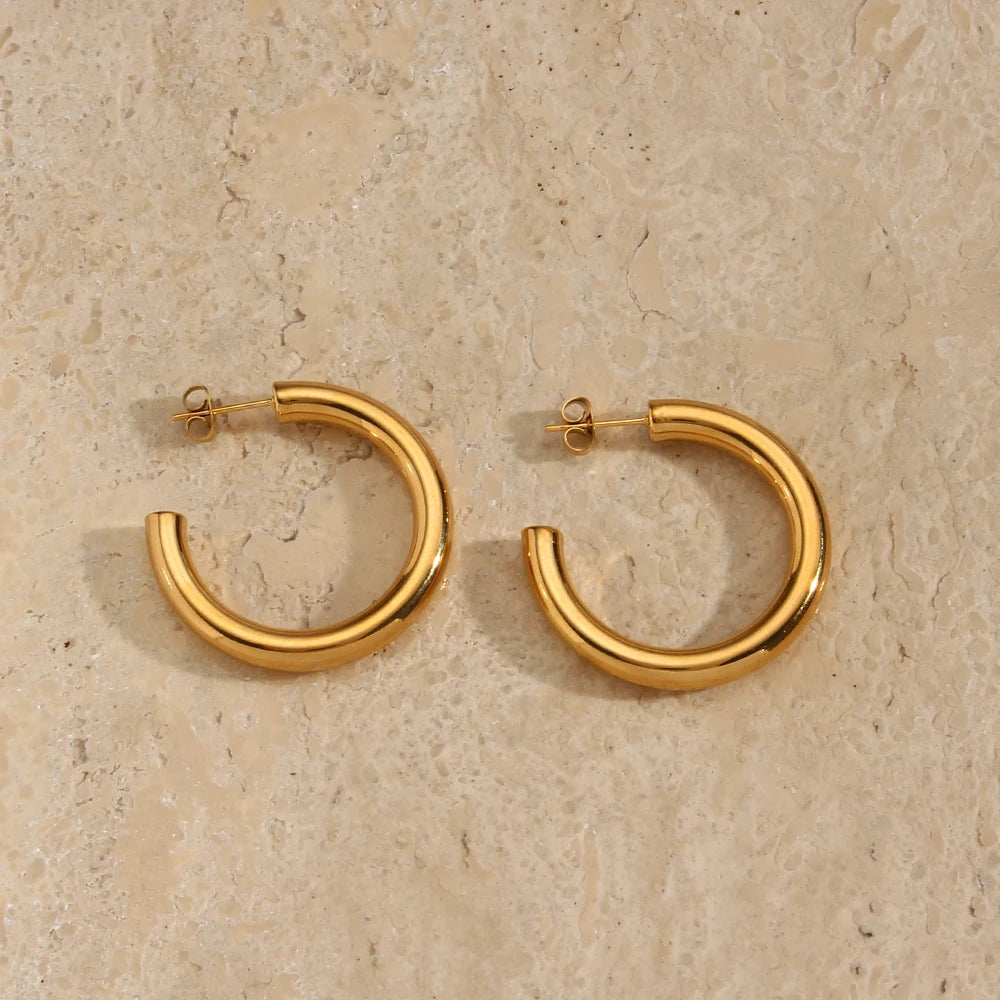 Gold Plated Hoop Earrings