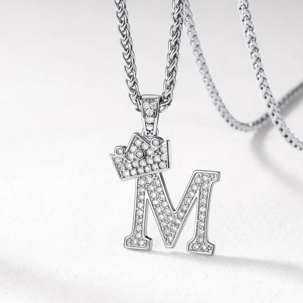 Pave Initial Pendant Necklace