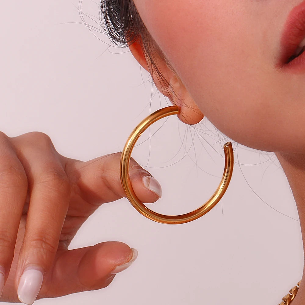 Gold Plated Hoop Earrings
