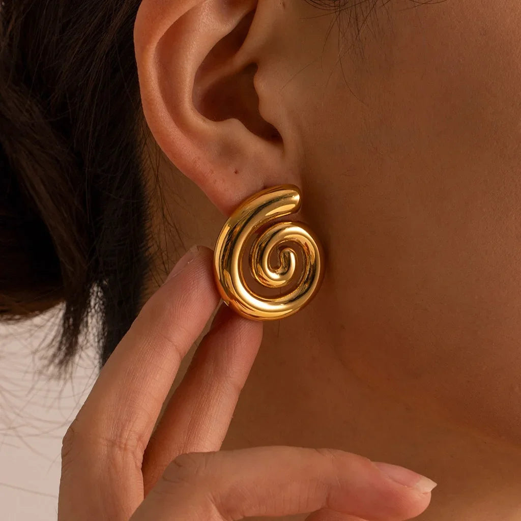 Glossy Stud Earrings