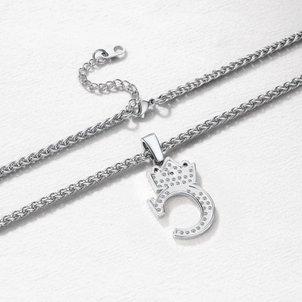 Pave Initial Pendant Necklace