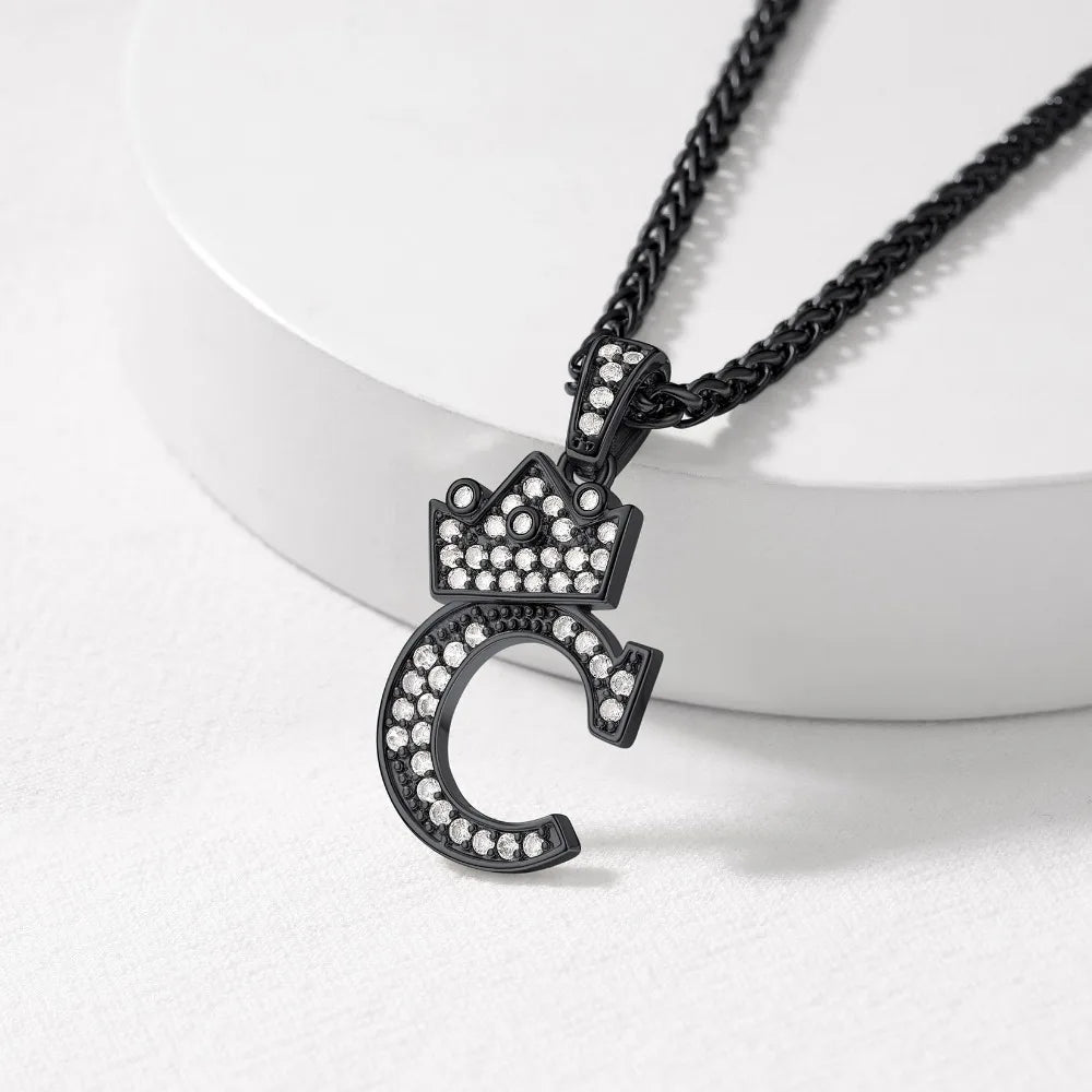 Pave Initial Pendant Necklace