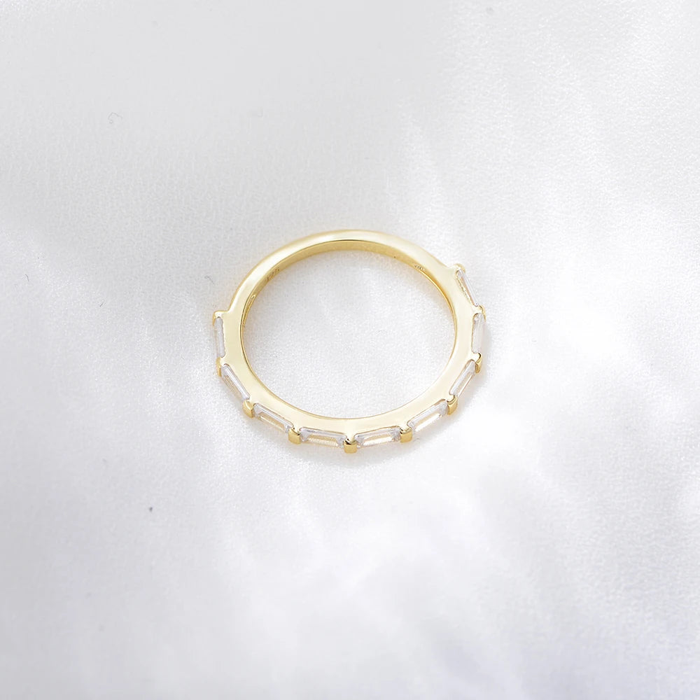 Plated Emerald Cubic Zirconia Ring