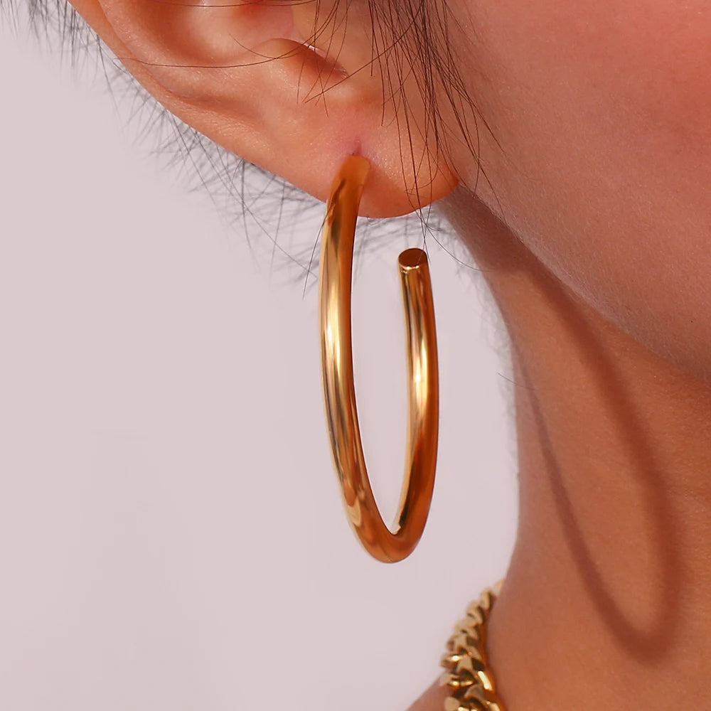 Gold Plated Hoop Earrings