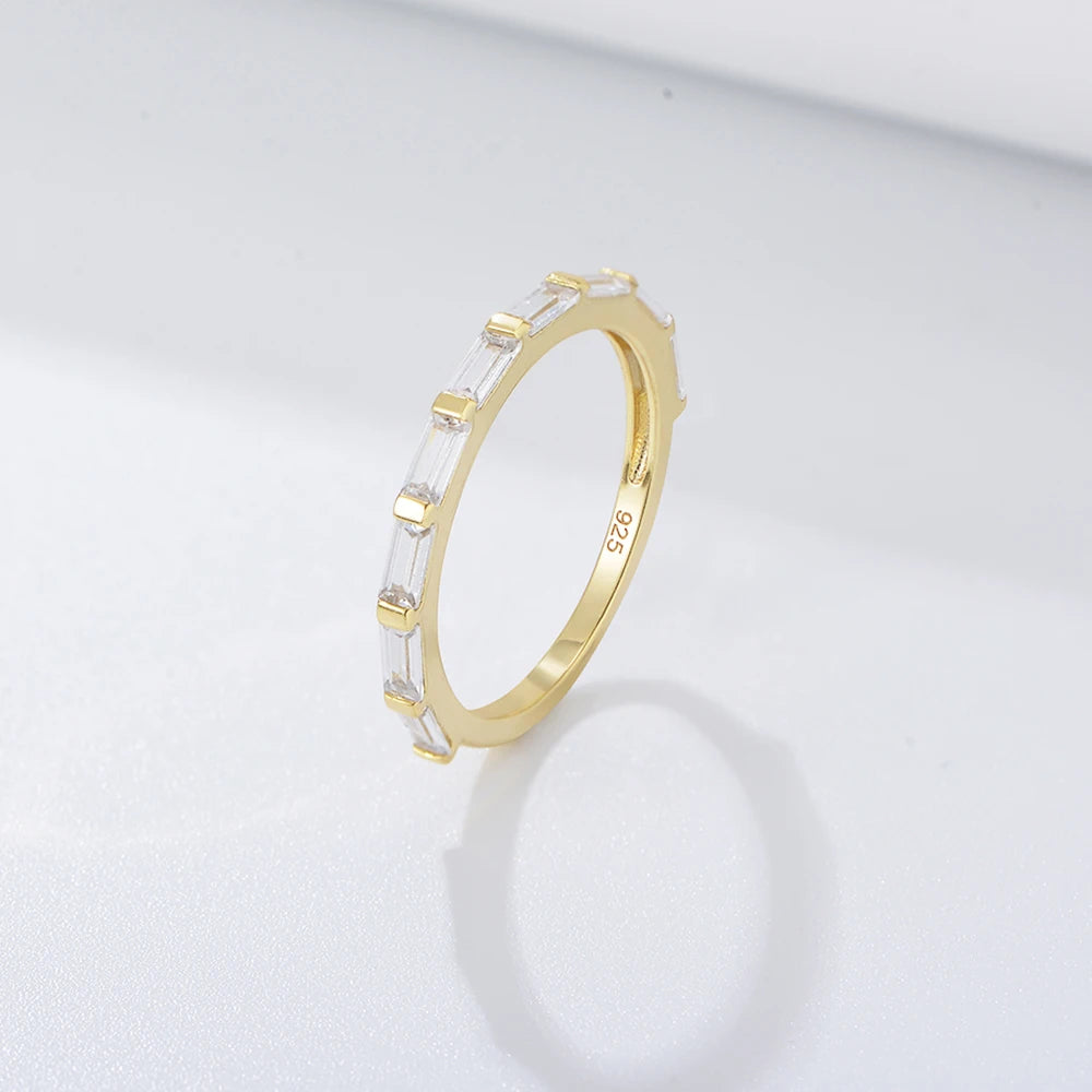 Plated Emerald Cubic Zirconia Ring