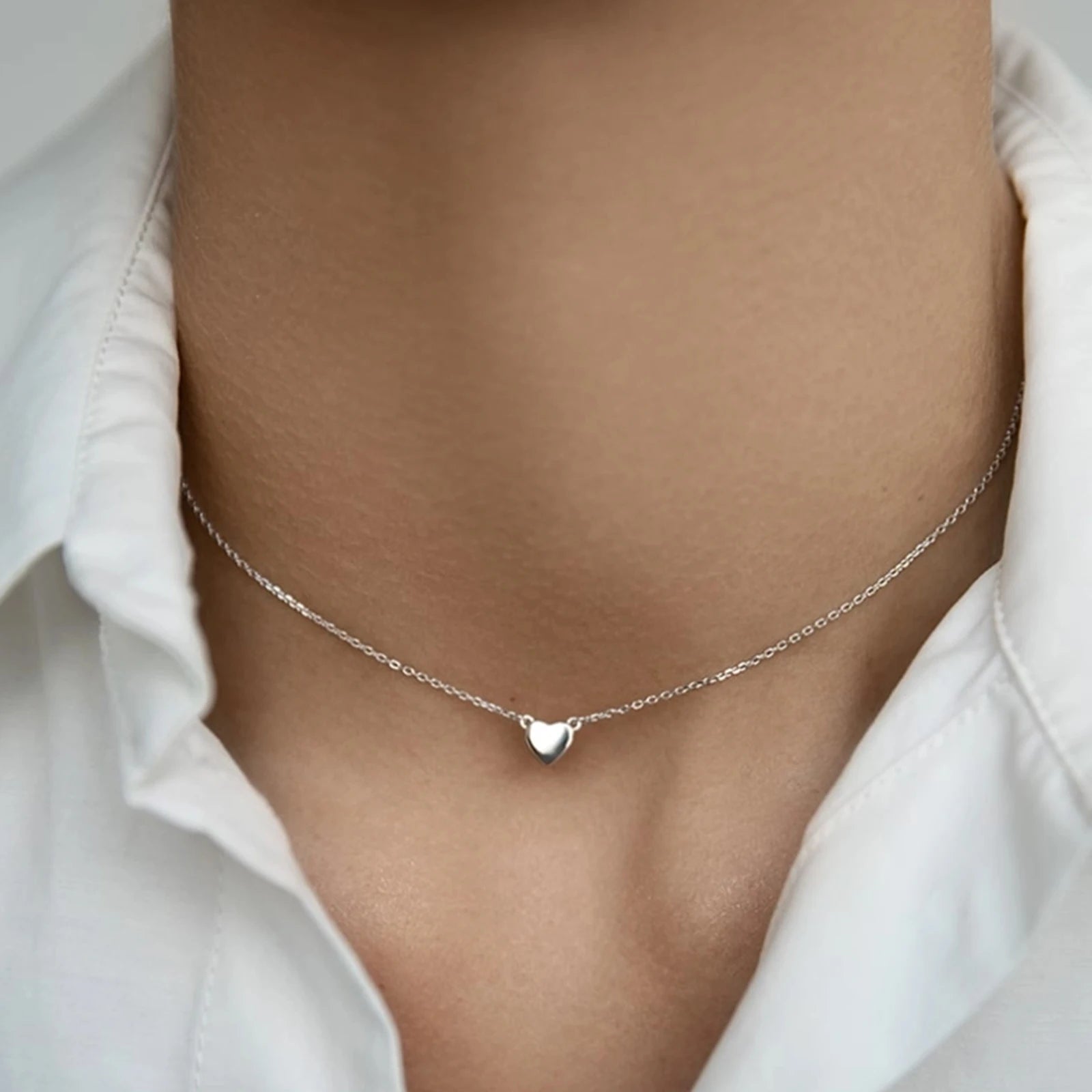 Sterling Silver Heart Pendant Necklace