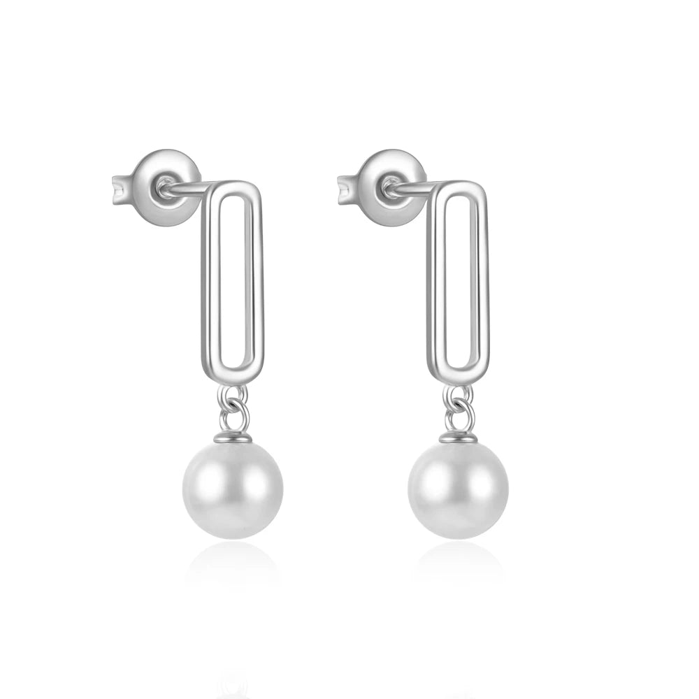 Crystal Pearl Stud Earrings