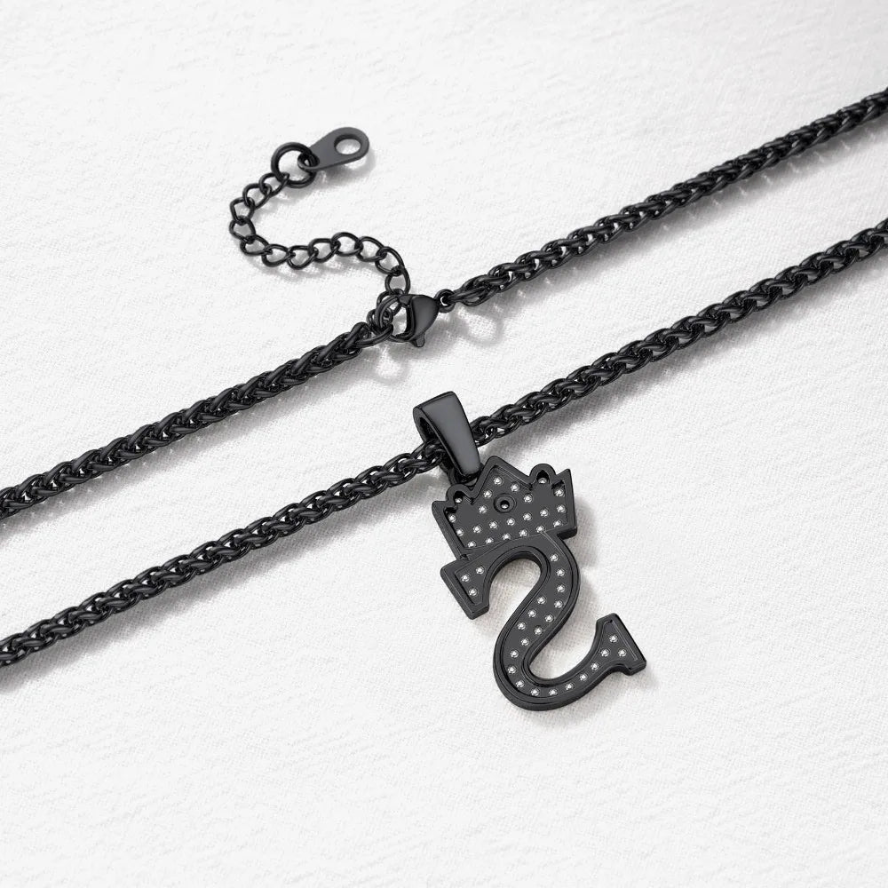 Pave Initial Pendant Necklace