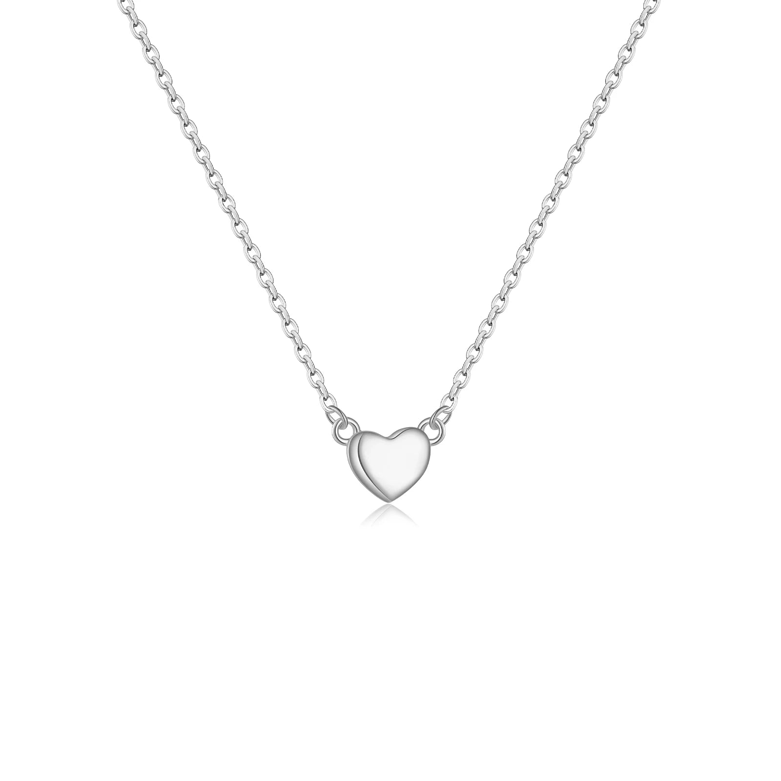 Sterling Silver  Heart Pendant Necklace